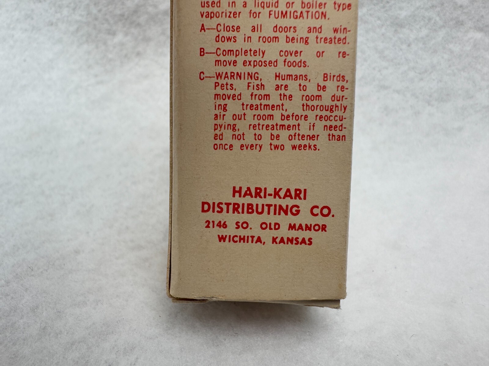 Vintage Hari-Kari Pellets Empty Box Skull Cross Bones Wichita, KS 2 1/2″ Tall