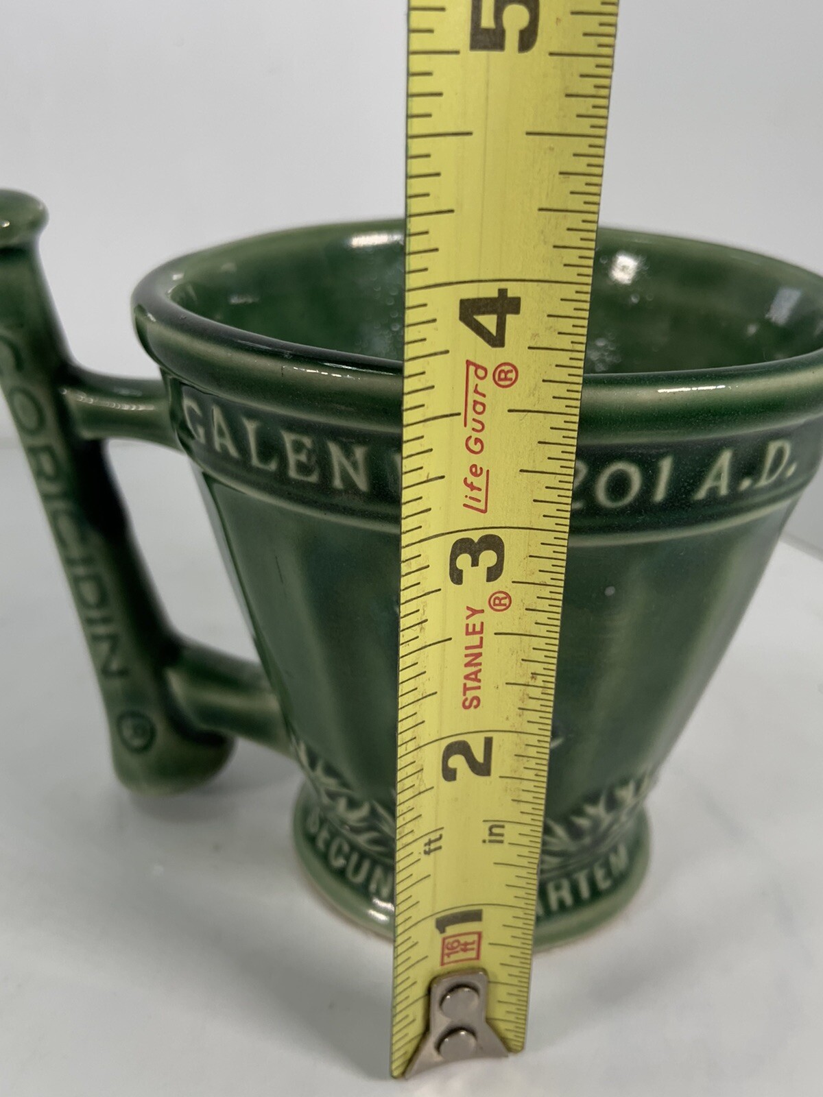 Vtg Coricidin RX Pharmacy Adv Mortar & Pestle Mug Schering McCoy Pottery