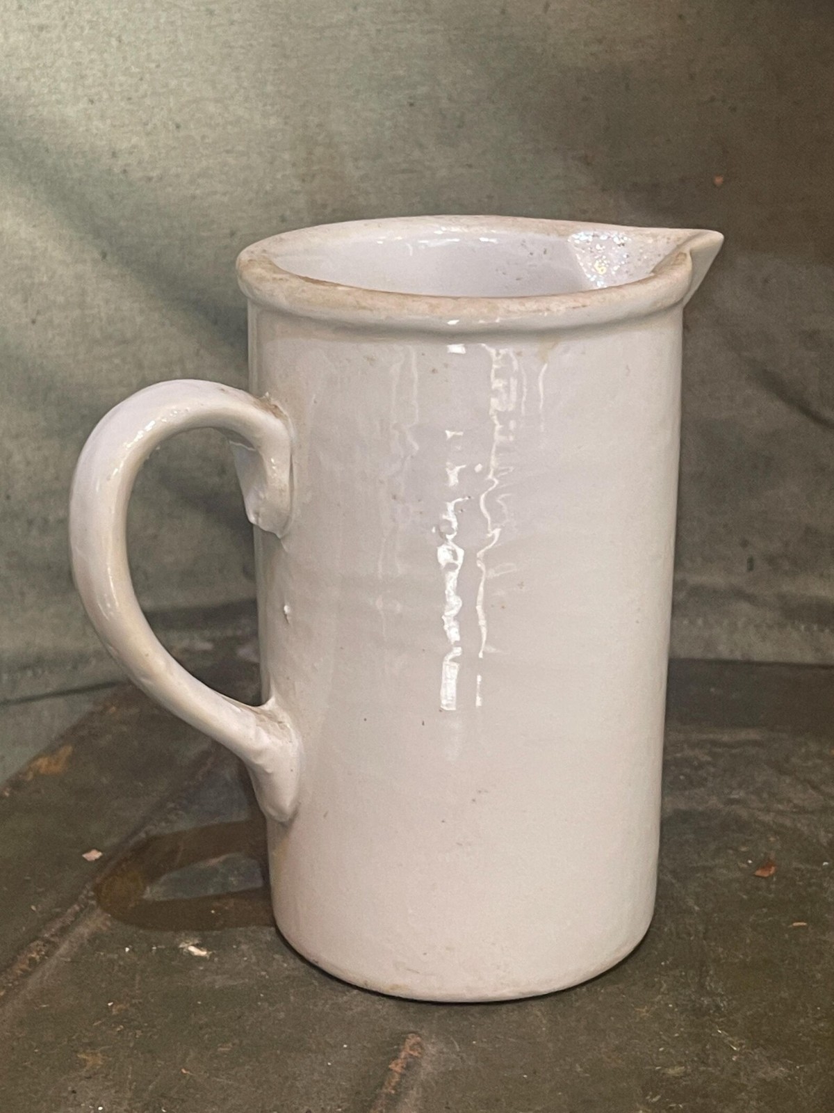 Vintage Soviet Porcelain Measuring Jug, Apothecary Laboratory Vessel, Lab Measur