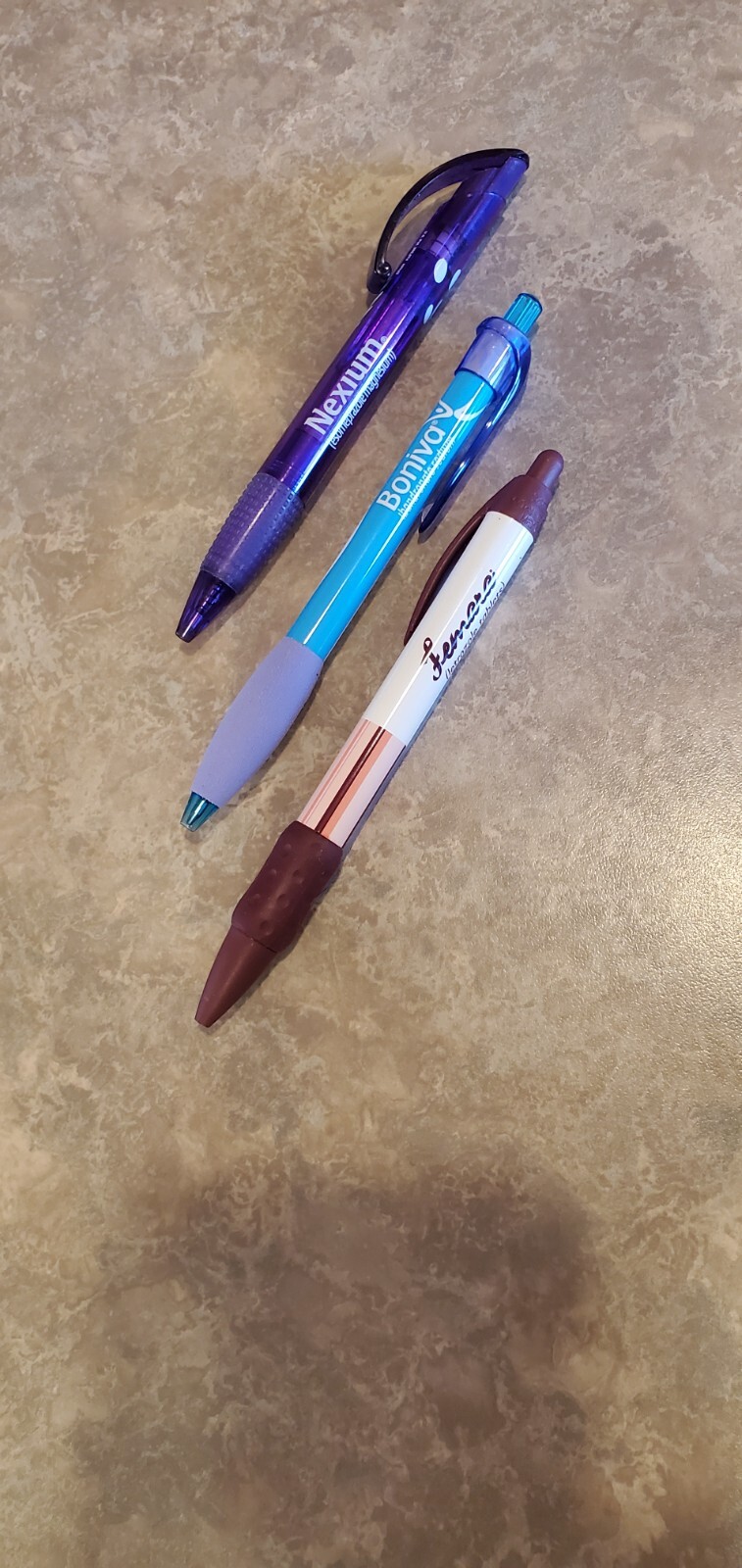 Drug Rep Pharmaceutical Promo Pens Lot of 3