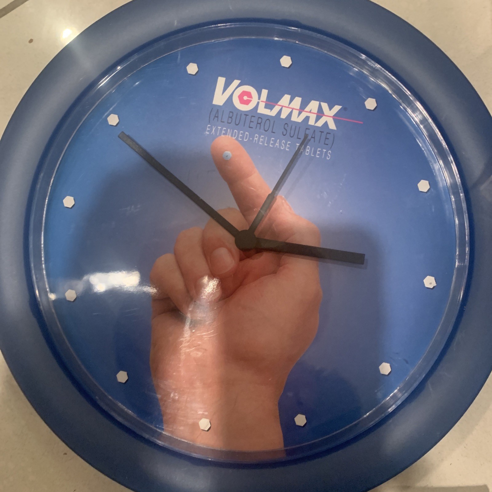(1)Vintage Pharma Drug Rep Clock Volmax, Advair, Synthroid, Ditropan Choose One