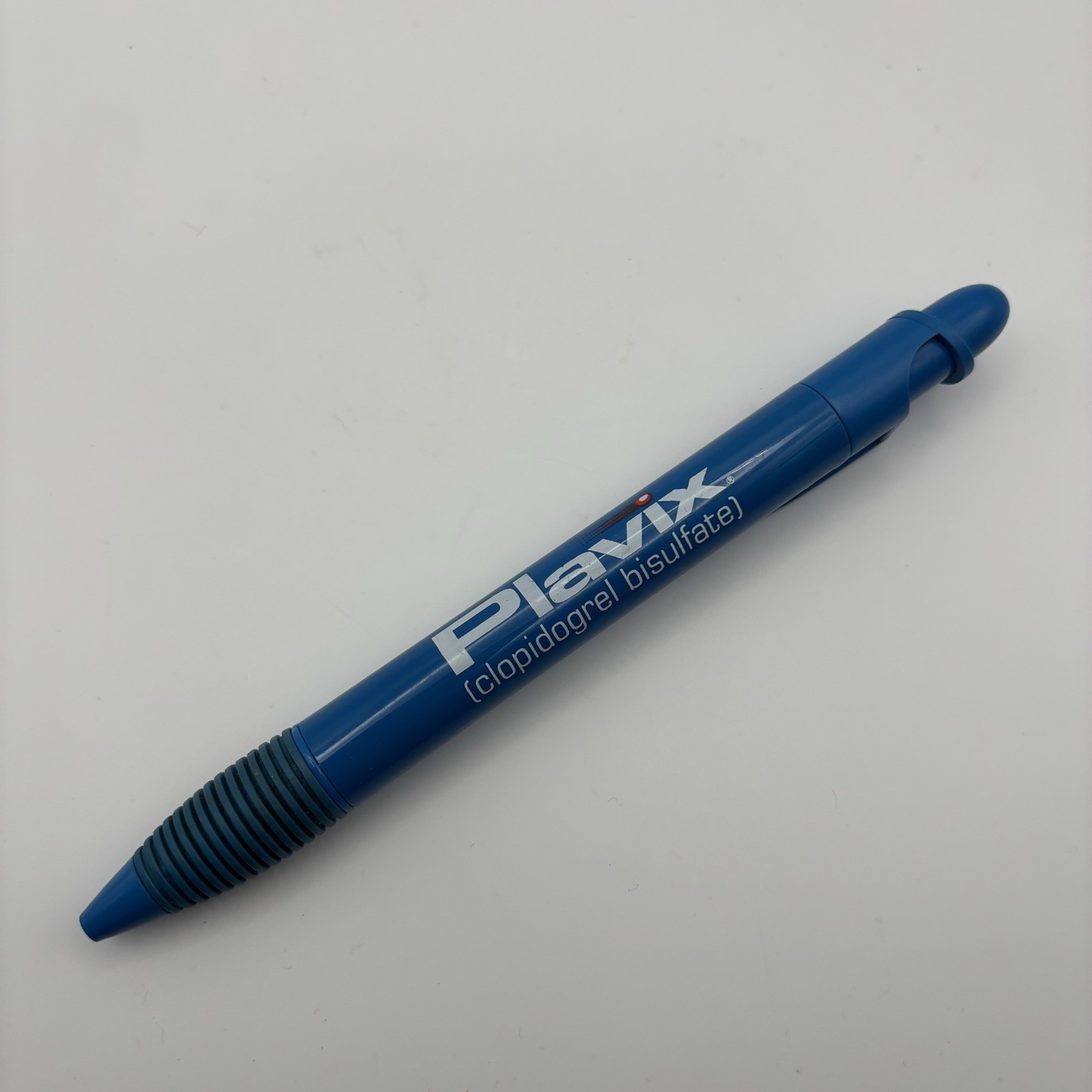 Vtg PLAVIX Drug Rep Pen Blue Retractable