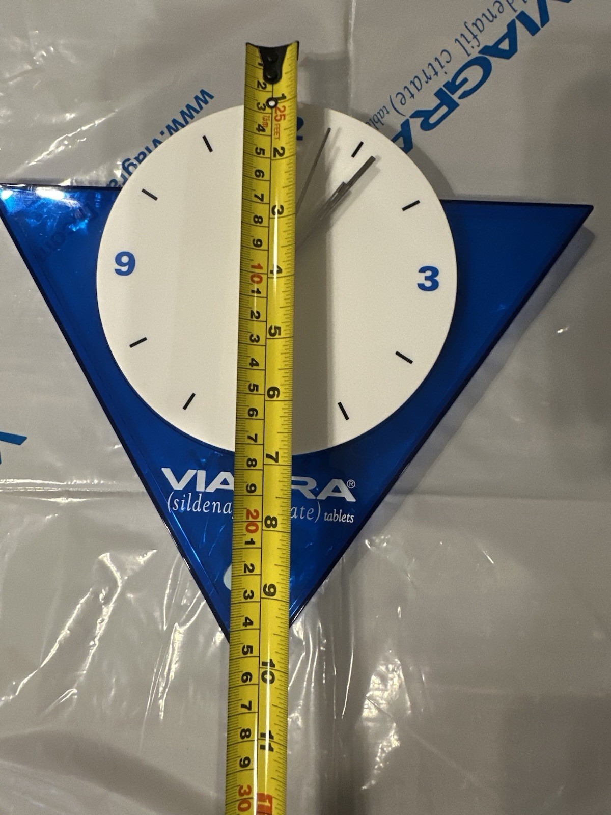 Rare Viagra Blue Pill Wall Clock Promotional Pharmaceutical Pfizer