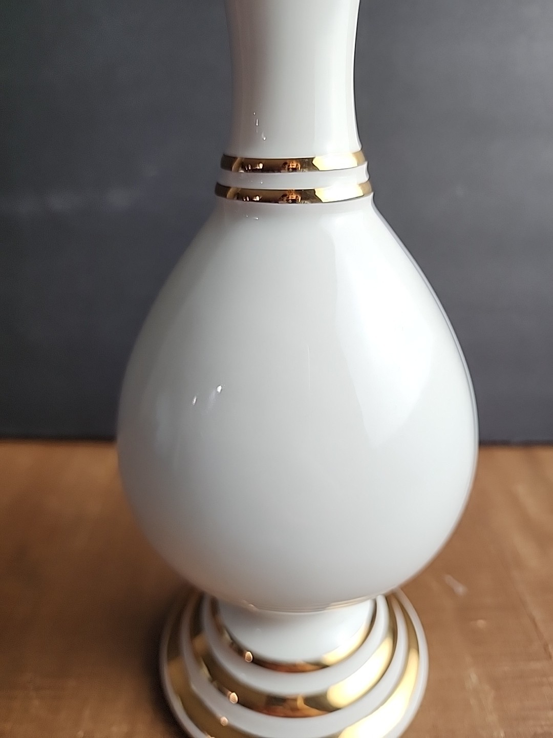 Owen Illinois Pharmacy Finial Globe Vintage Decorative Drug Store White and Gold
