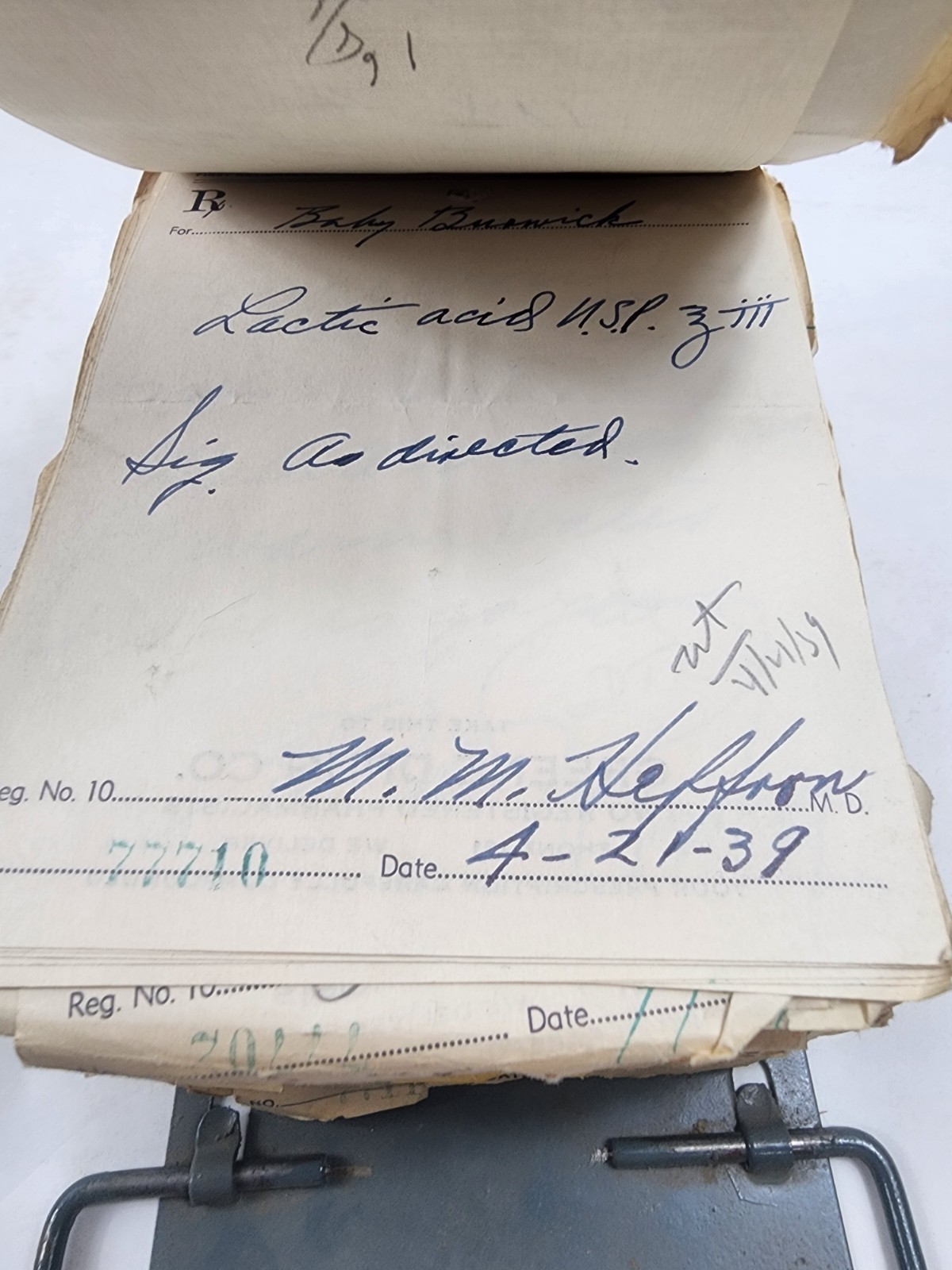 Prescription Atlas Rx Pad Paper Apothecary Druggist Pharmacy Medicine 1939