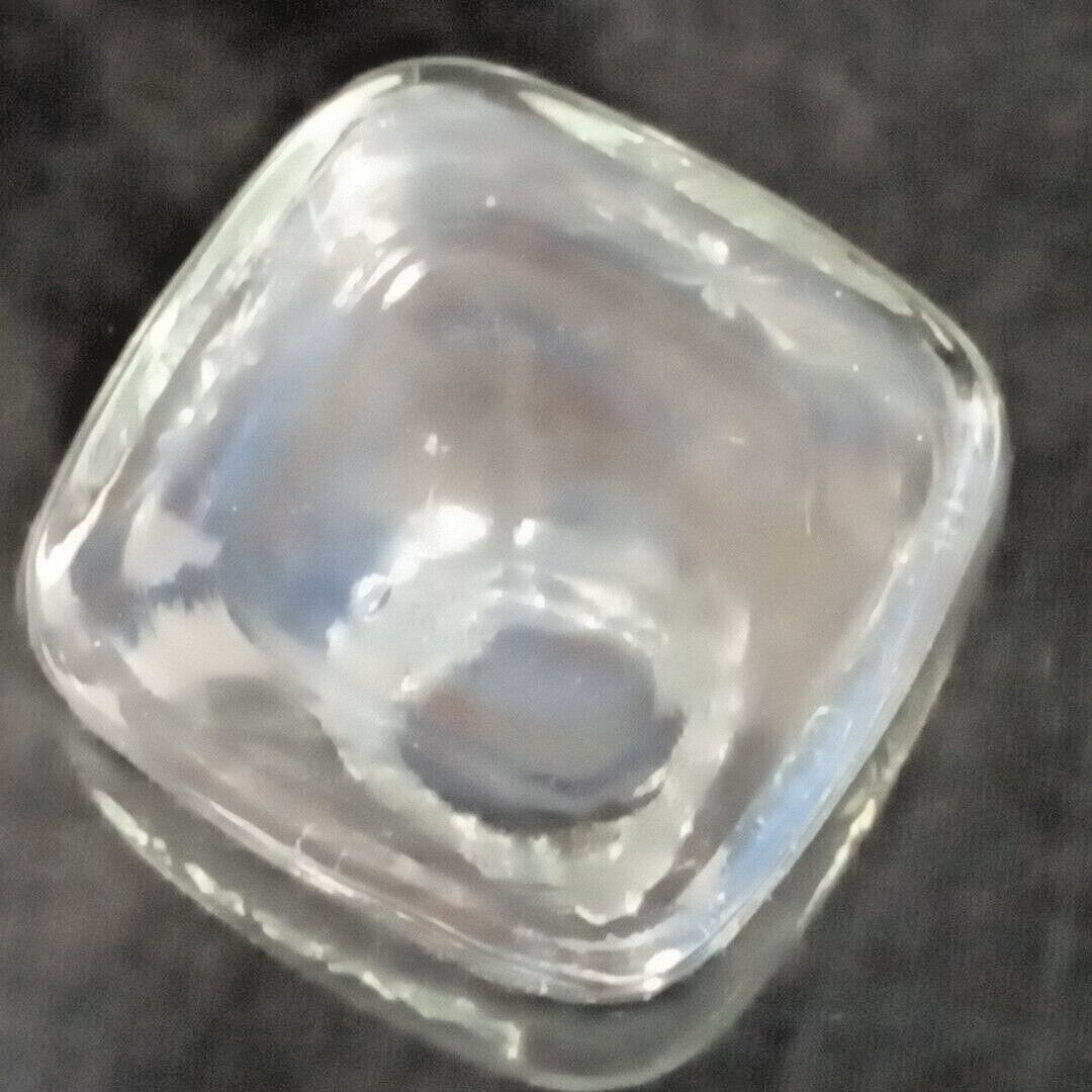 Vintage Lavoris Clear Glass Mouthwash Square Jar Bottle Starburst design EUC
