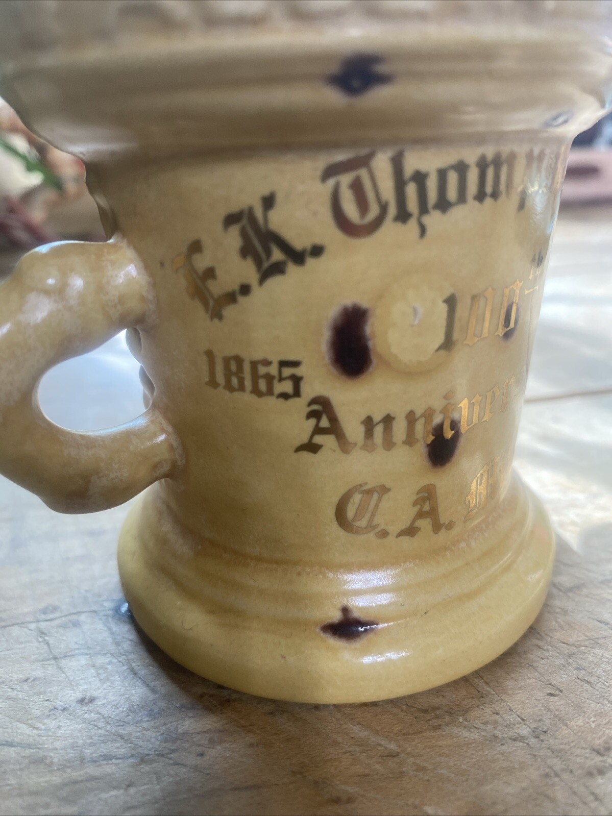Vintage E.K. Thompson & Son 100th Anniversary Advertising Mortar & Pestle