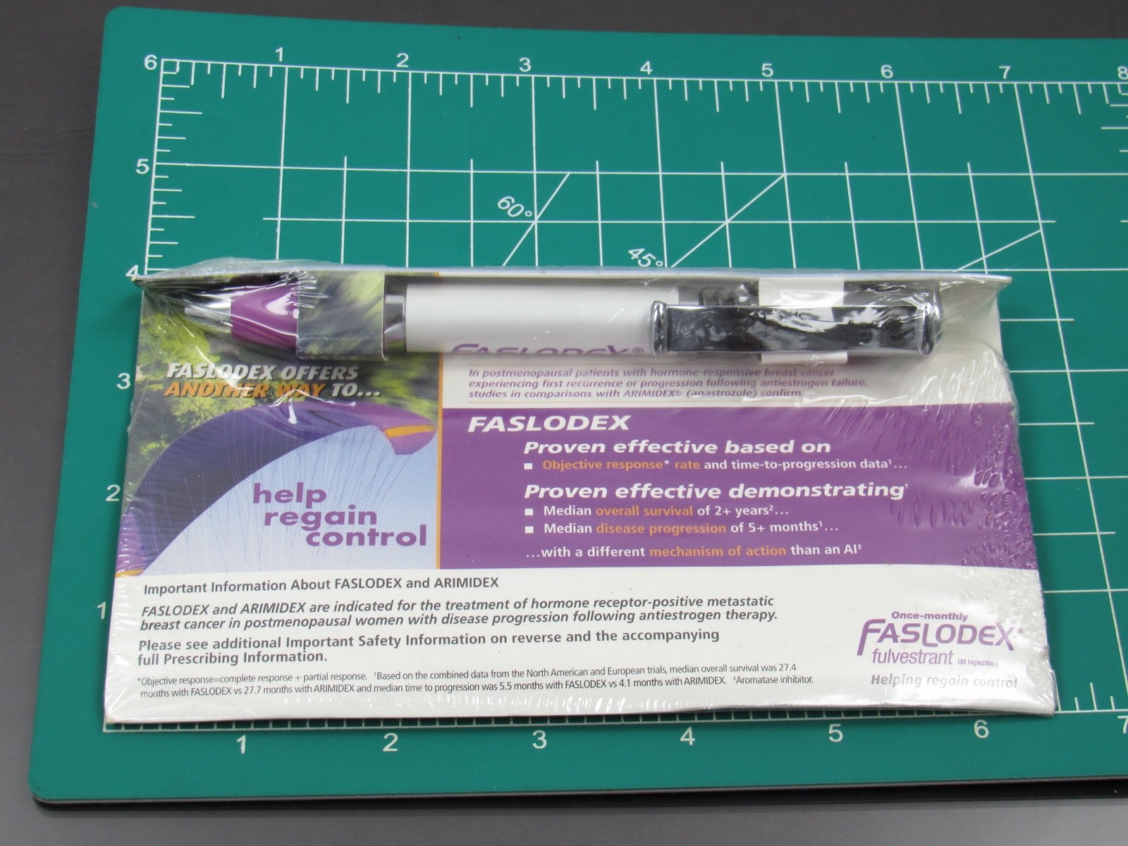 Exquisite Faslodex Heavy Metal PEN Drug Rep Pharmaceutical Promo SEALED on Card