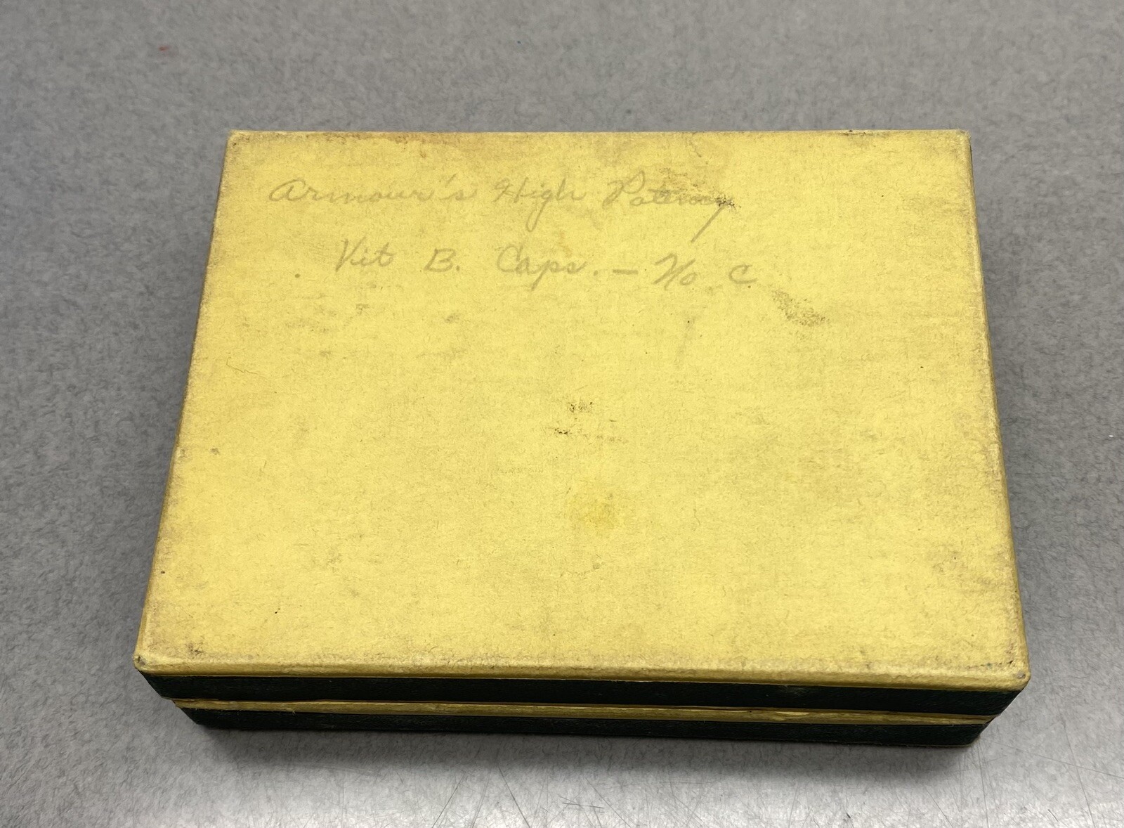 Vintage 1945 Cardboard Prescription Pill Medicine Box Taylors Pharmacy Denver Co