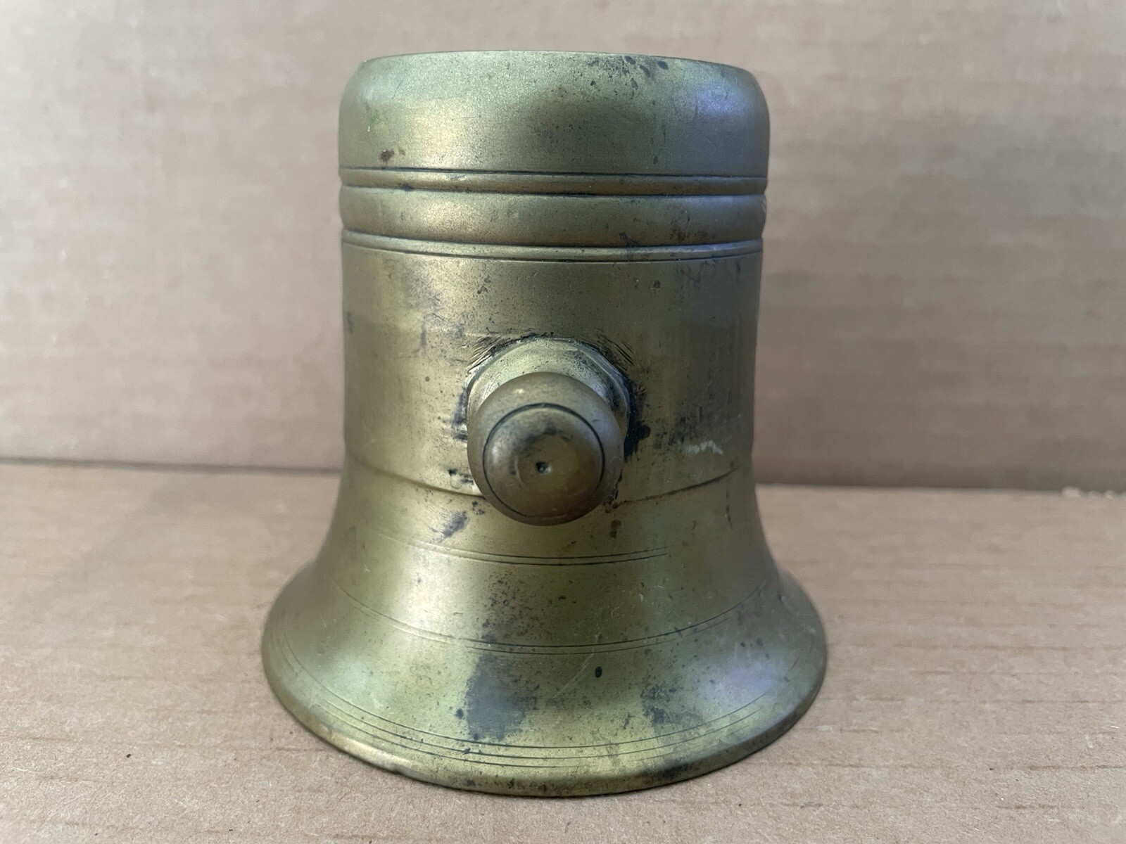 Vintage SOLID BRASS Mortar & Pestle Apothecary Pharmacy CORICIDIN