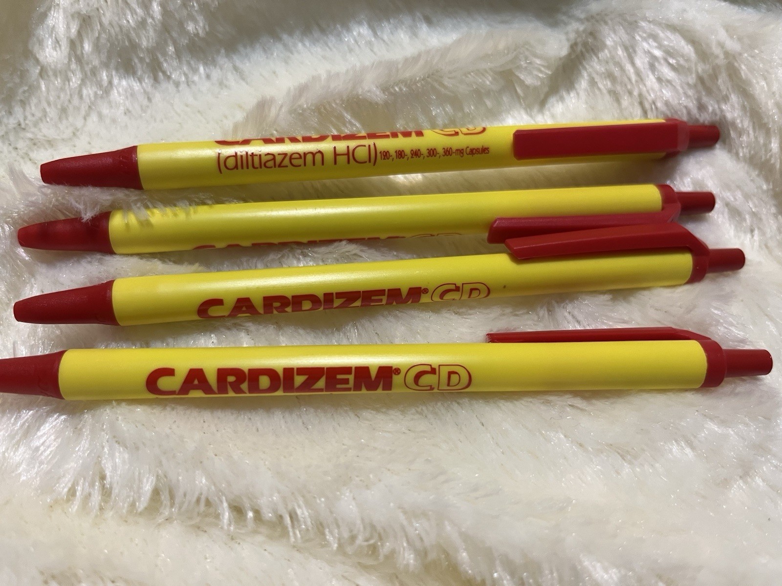 CARDIZEM CD Drug Rep Pharmaceutical Promo Advertising PEN Lot of 4 Click PENS