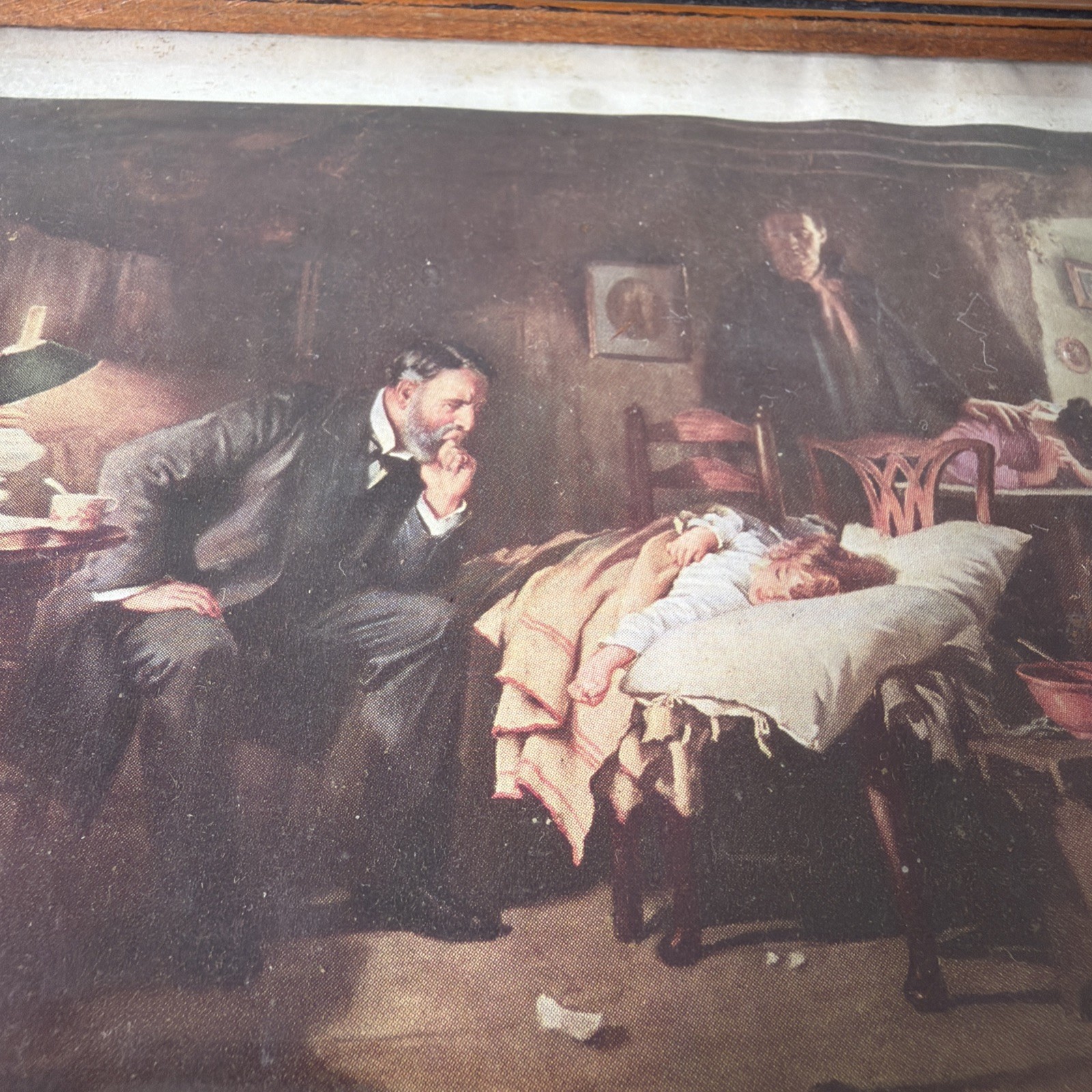 The Doctor By Sir Luke Fildes 1930s Petrolagar Exhibit Print In Original Frame