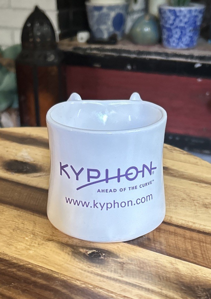 Spine Handle Coffee Mug Kyphon Ahead Of The Curve Advertising Vertebrae
