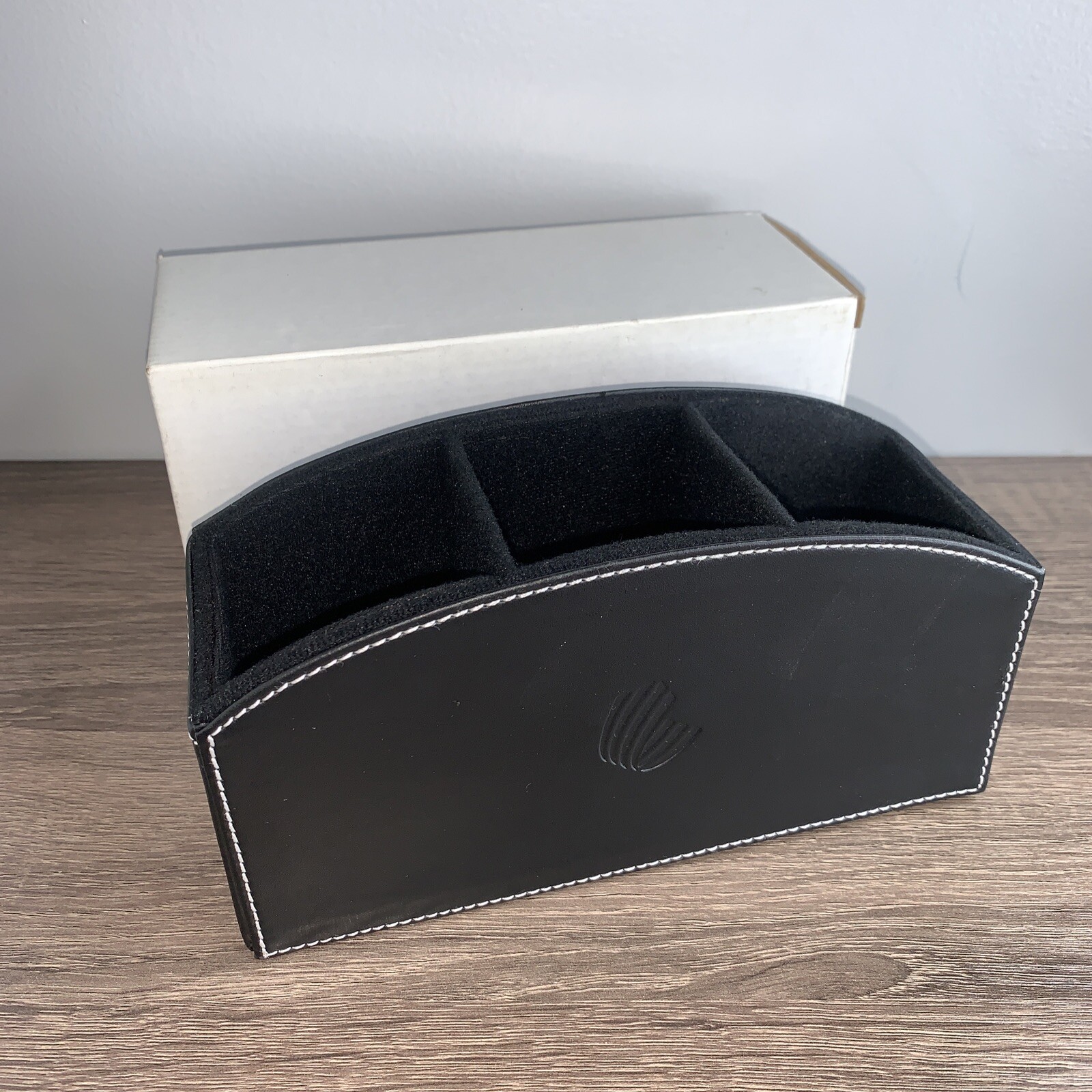 DRUG REP PHARMACEUTICAL ELI LILLY Vintage Leather Desk Caddy For Office NEW