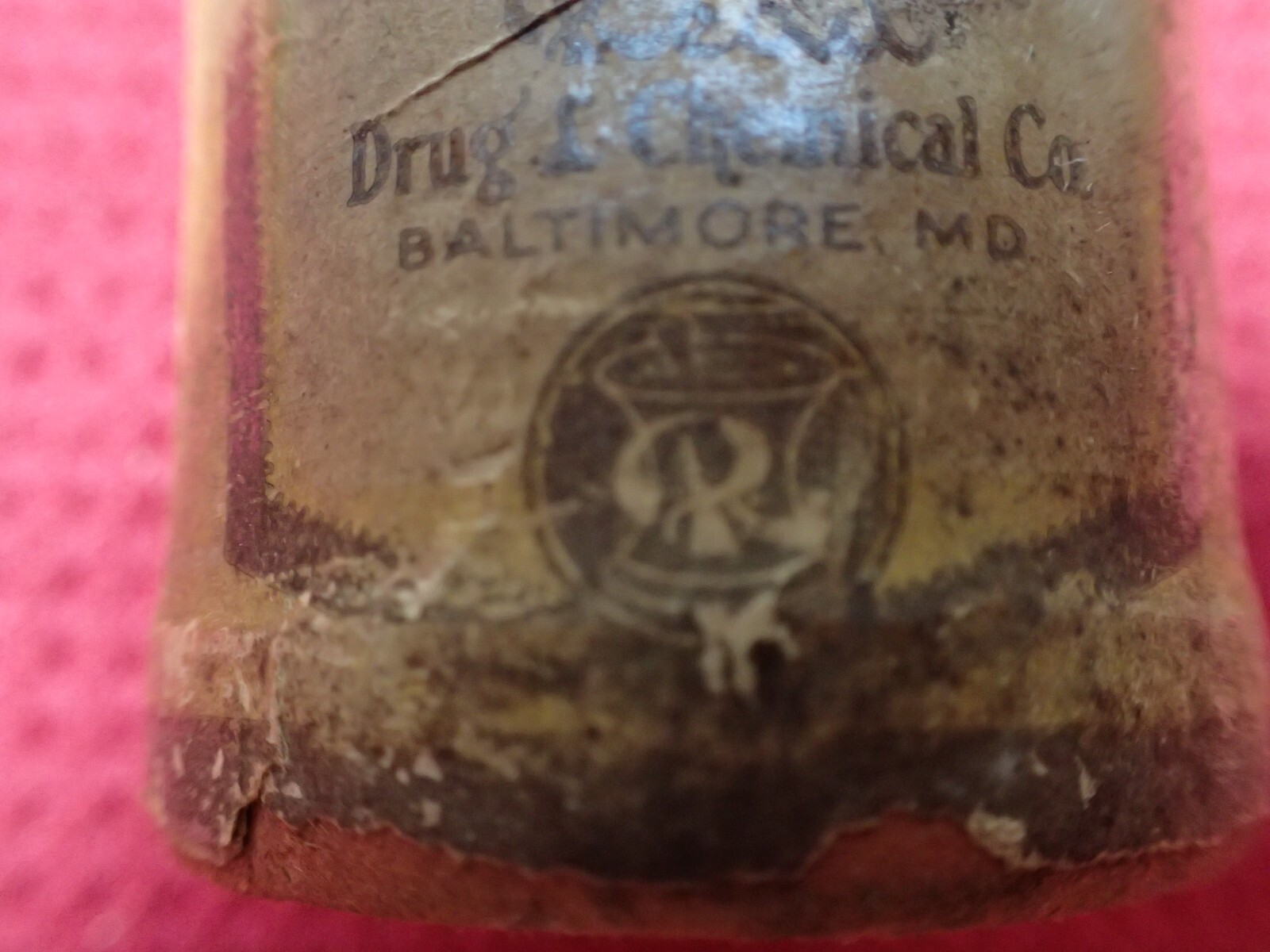 Vintage Read Drug & Chemical Co. Prepared Chalk Container Pharmacy Store
