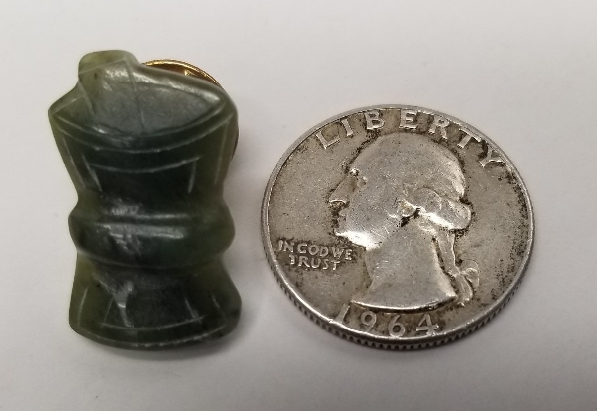 Vintage Jade Pin Pharmacists Pharmacy Mortar And Pestle Lapel Hat Tie Pin