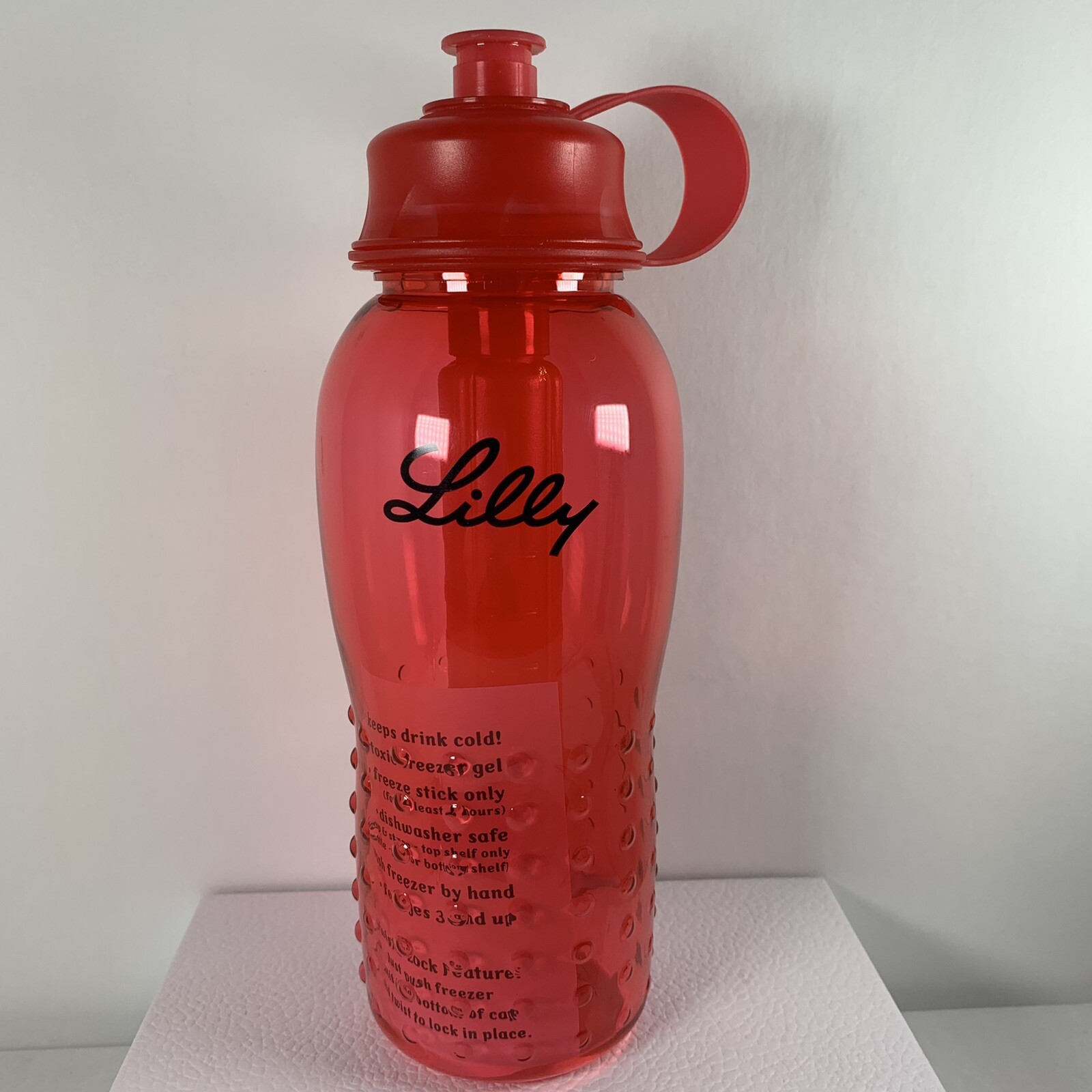 Lilly Pharmaceutical Drug Rep Drinking Bottle Freeze Advertising Collectible ￼￼￼