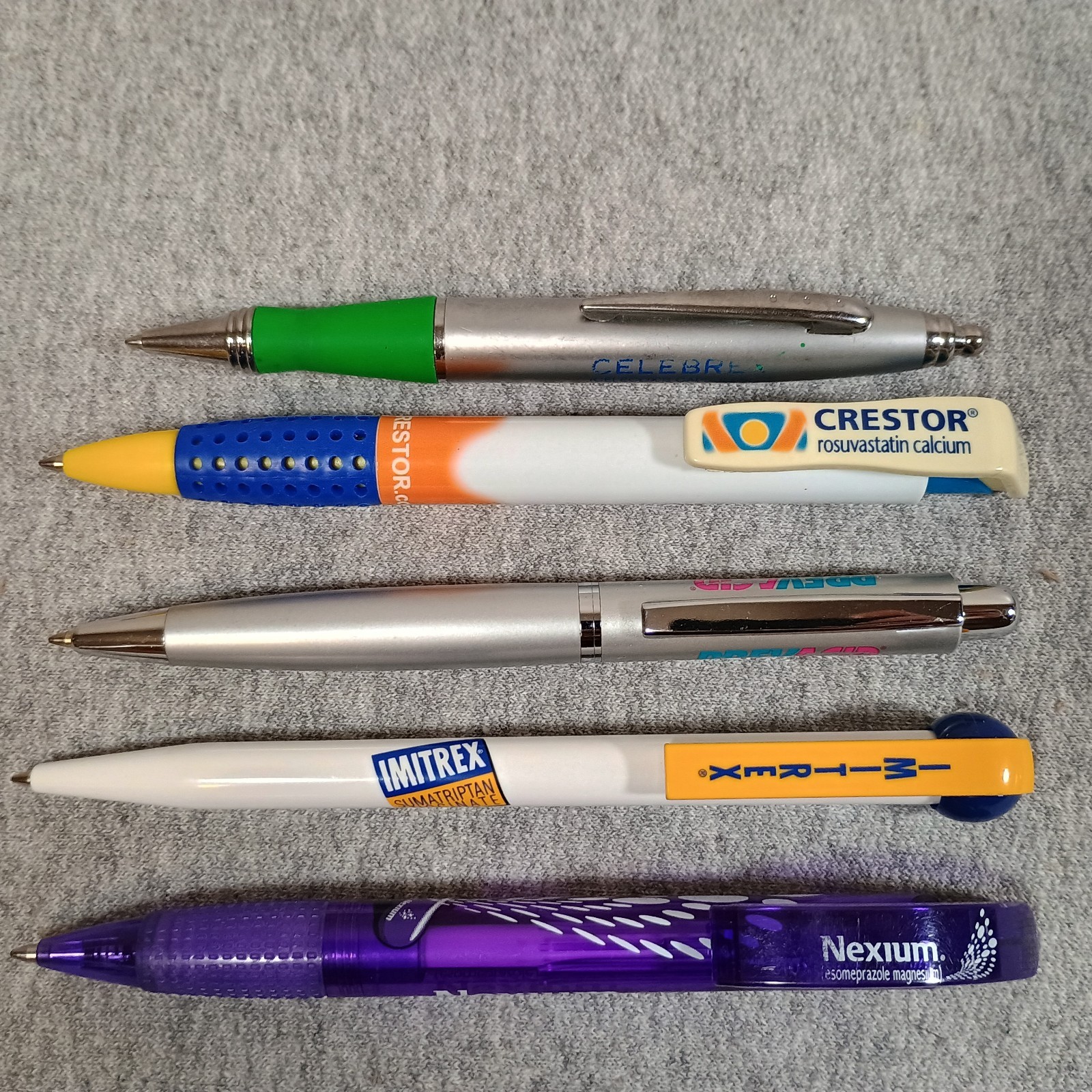 Pharmaceutical Drug Rep Pen Lot of 10 Advertising Promo Metal & Plastic