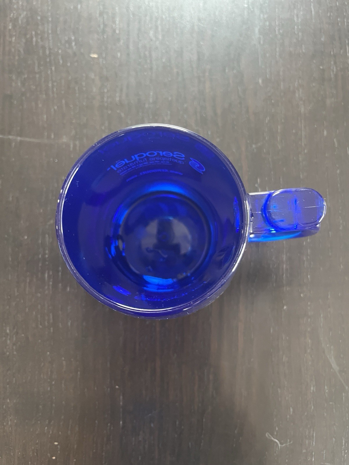 Seroquel Pharmaceutical Sales Rep Promotional Mug Cobalt Blue Heavy Acrylic