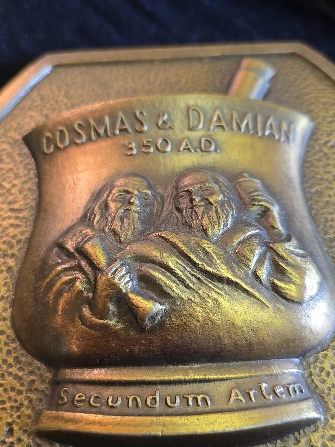 Cosmas & Damian 350 AD Secundum Artem RX Plaque 1980 Promo Chlor Trimeton