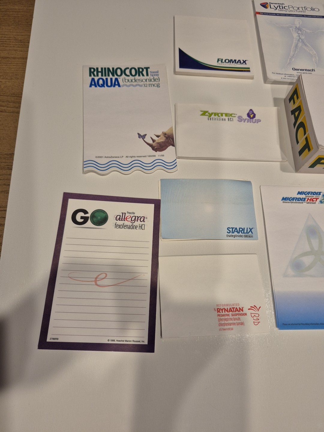 Lot Vtg Variety Parmaceutical Drug Sticky Note Pads Effexor Amaryl Rynatan Ketek