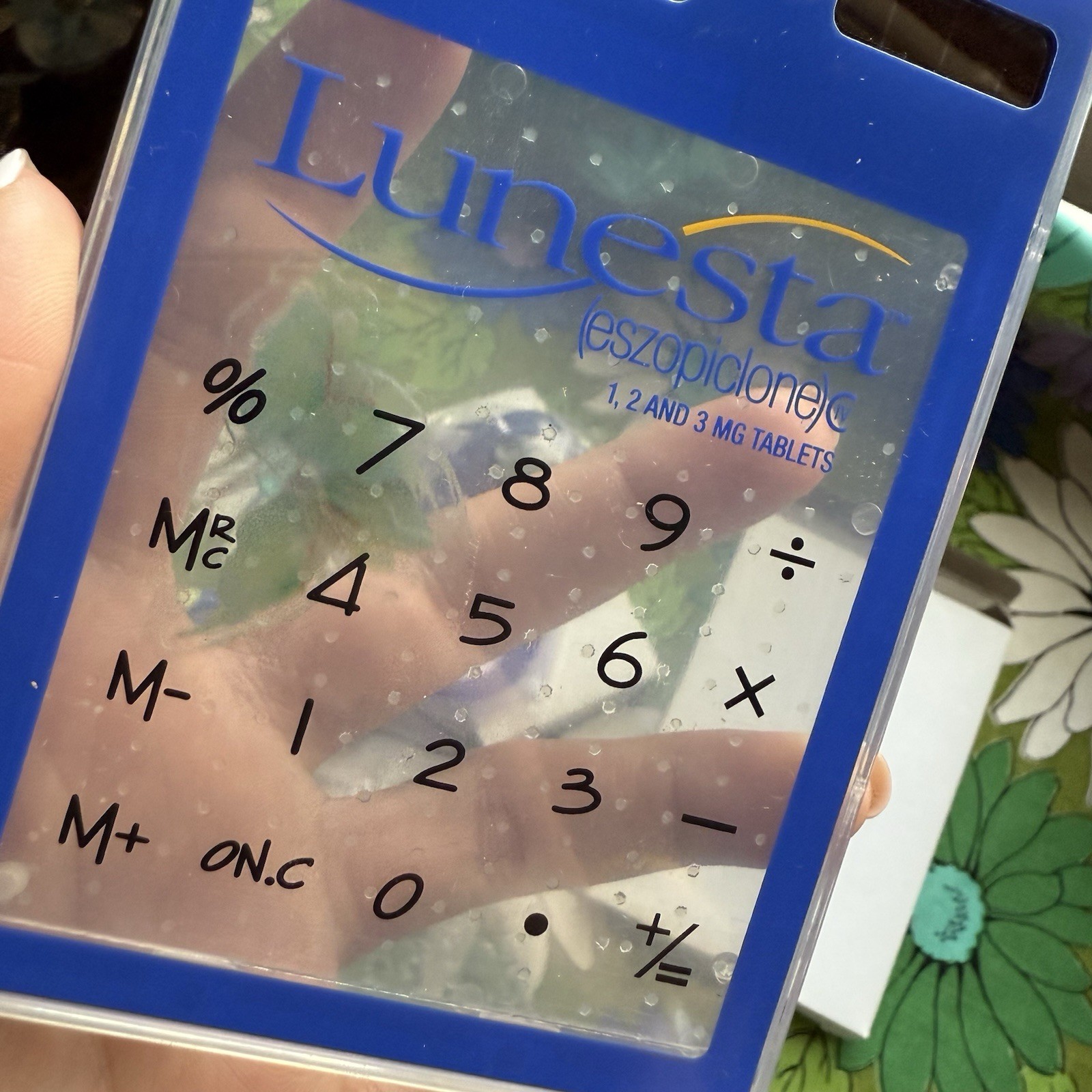 Lunesta Branded Calculator Clip Pharmaceutical Promo Drug Rep Advertising