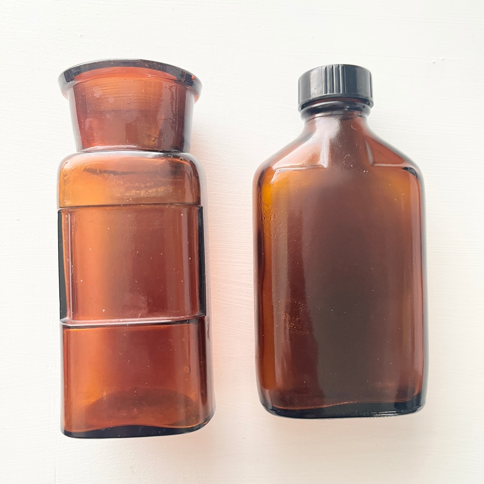Old Antique Bottles Recessed Label Glass Pharmacy Apothecary Prescription RX