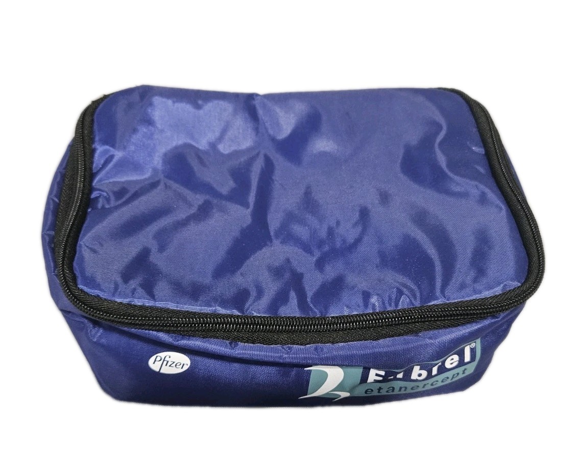 RARE Enbrel Pharmaceutical Rep Pfizer Amgen Medication Travel Kit Lunch Cooler