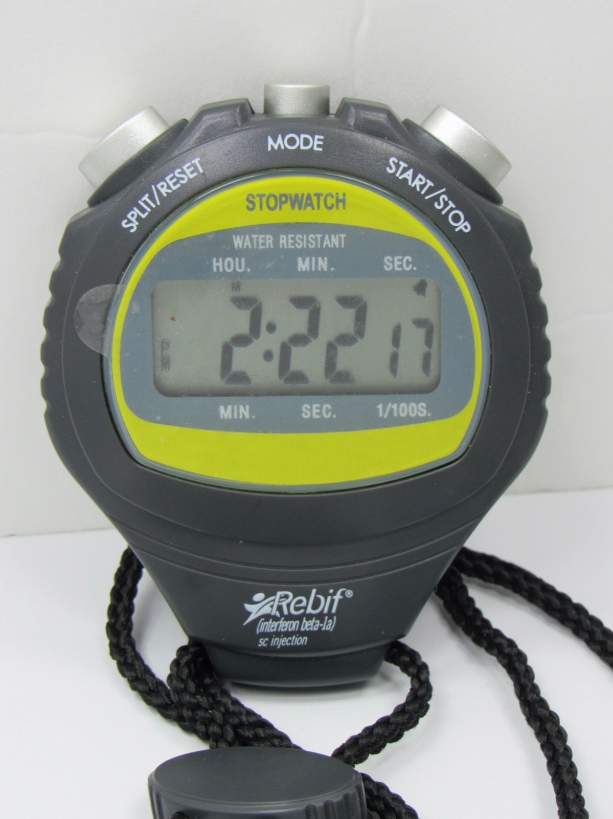 Rebif Stopwatch Multi-Function Clock Alarm Date Drug Rep Pharmaceutical Promo