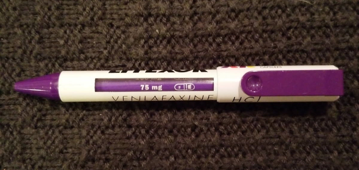 3 Vintge Pharmaceutical Drug Rep Promo Purple Pens (One is Unique)