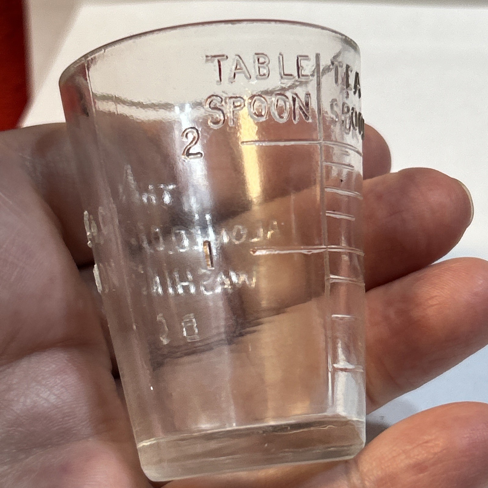 Antique Apothecary Dose Measurement Glass Our Native Herbs Alonzo O. Bliss Co