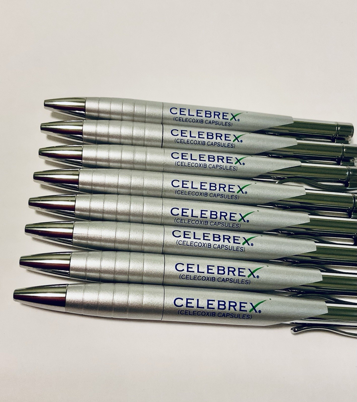 BEXTRA CELEBREX PHARMACEUTICAL REP PEN METAL RETRACTABLE REFILLABLE LOT OF 8
