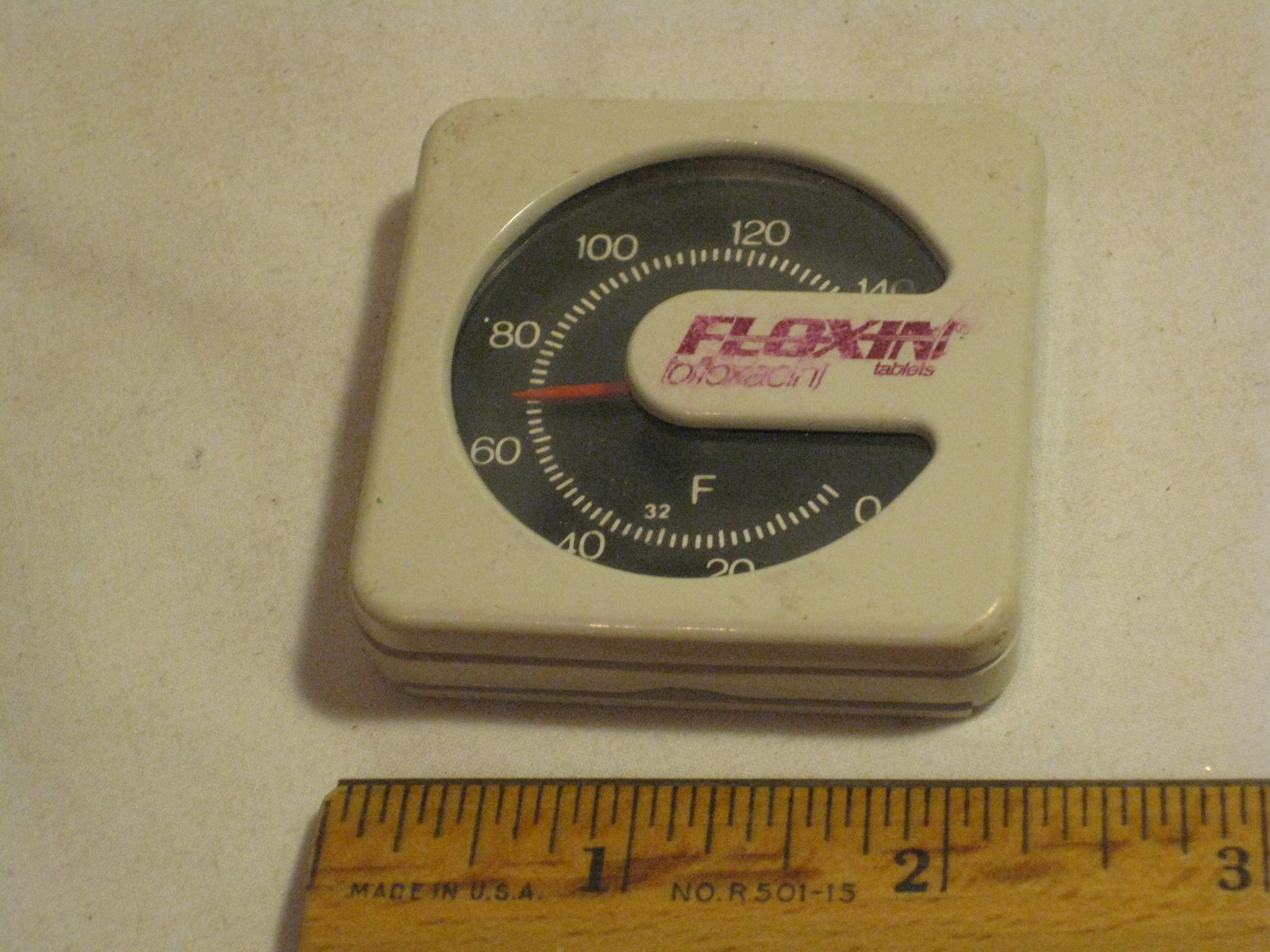 vintage W.Germany temperature gauge FLOXIN pharmaceutical promotional promo