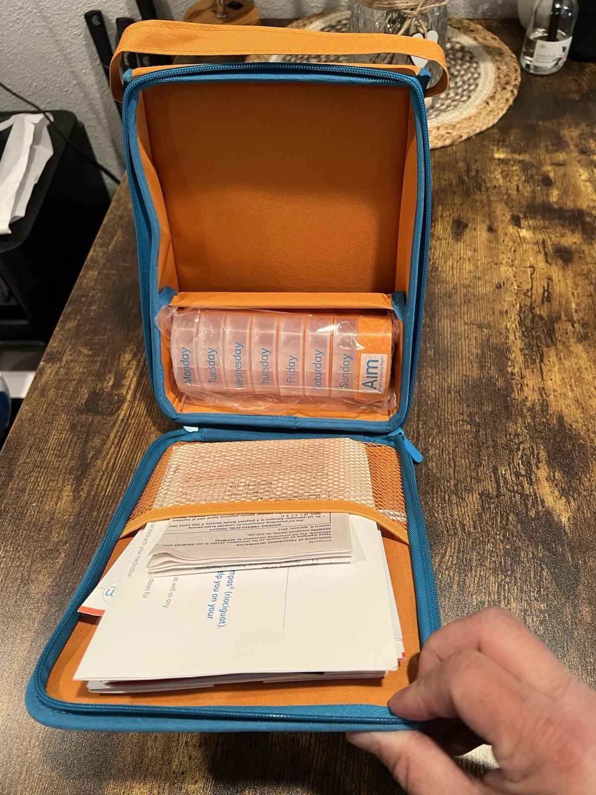 Pharmaceutical Bayer AIM Drug Rep Promo MEDICINE Bag Pill Organizer Booklets
