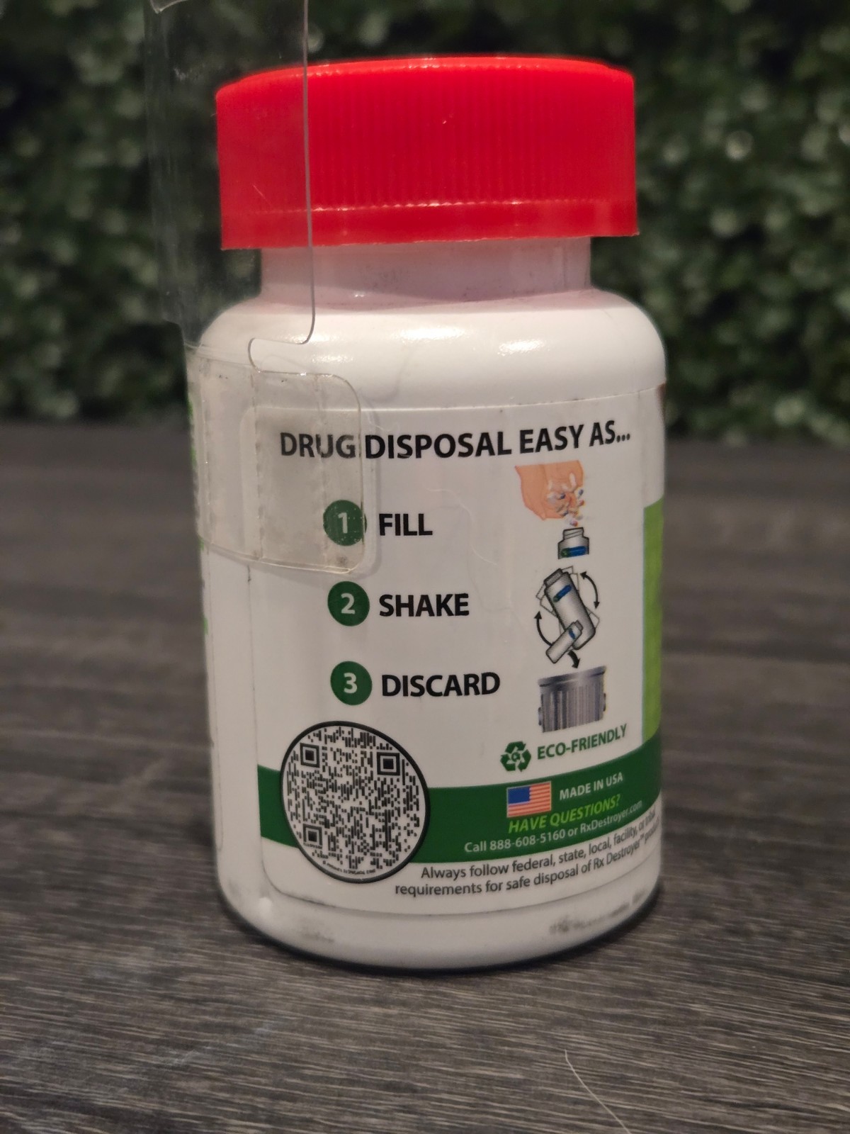 New Rx Destroyer Drug Disposal Bottle Pharmaceutical Disposal Dirty Exterior