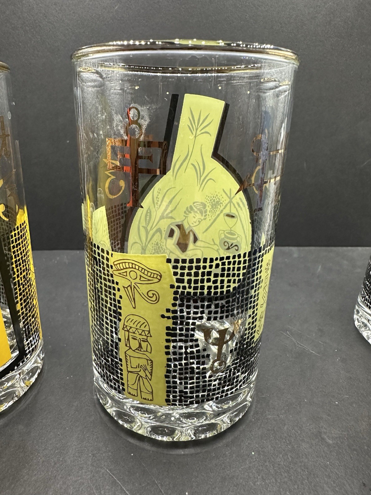 Vintage MCM Roerig Pfizer Pharmaceutical Glasses ‘s Set Of 5