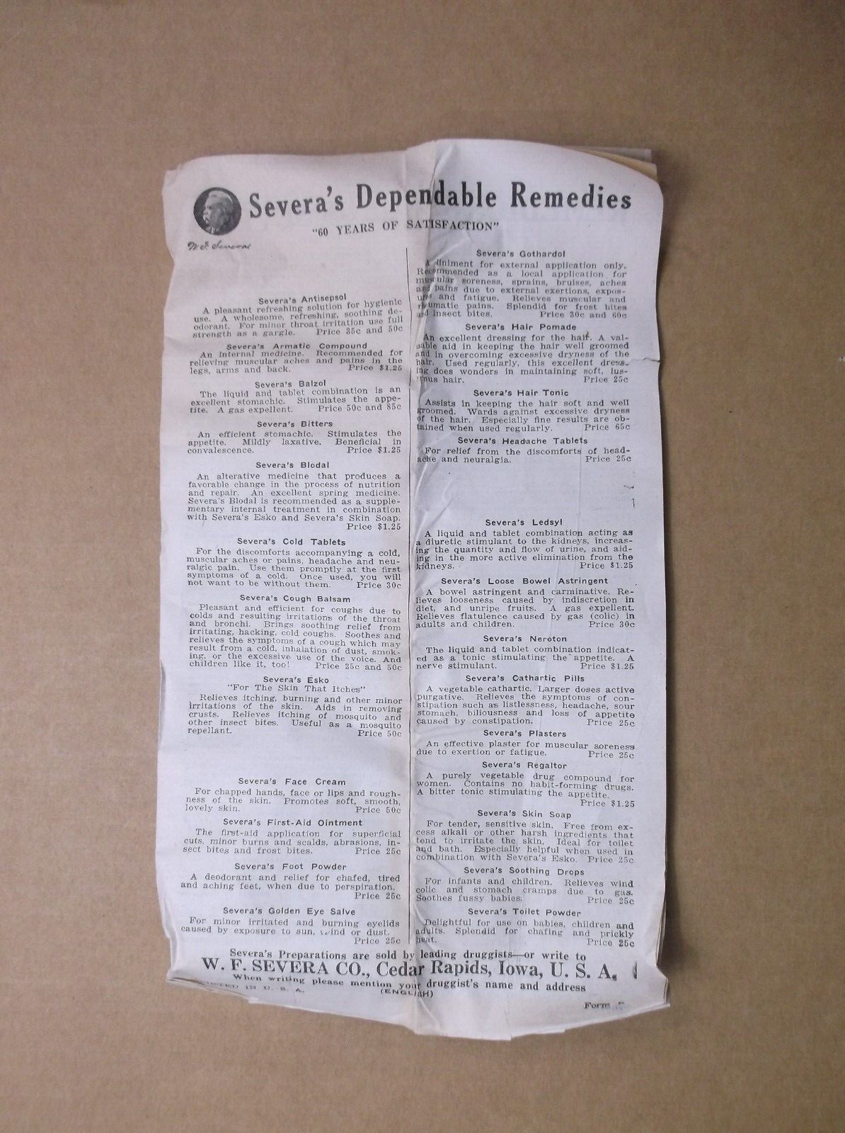 1930’s-40’s ESKO SOOTHING Skin Lotion BOX & TUBE ~ W.F Severa, CEDAR RAPIDS, IA.