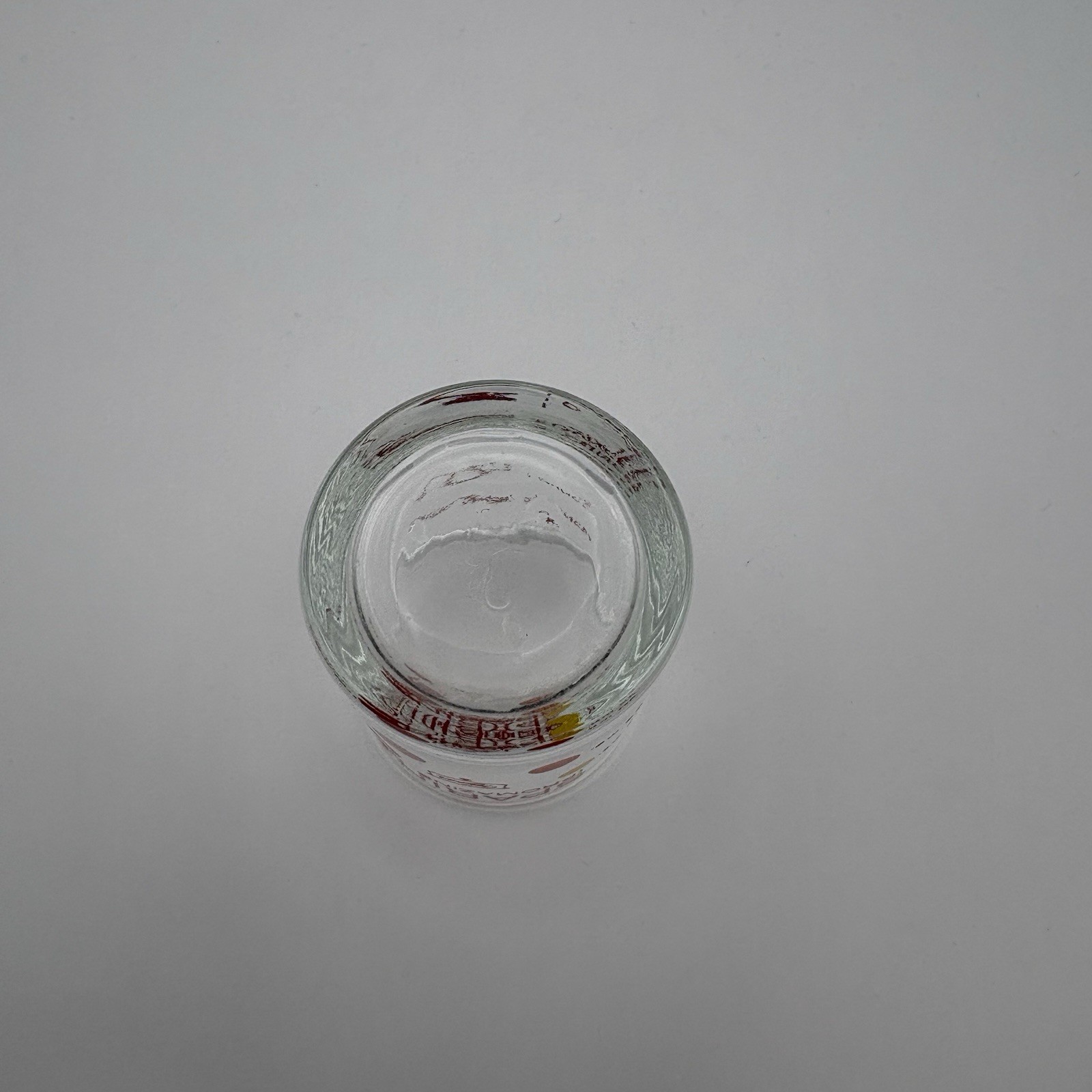 Vintage Sparine Dosing Shot Glass Measuring Cup Red Dots 2 oz