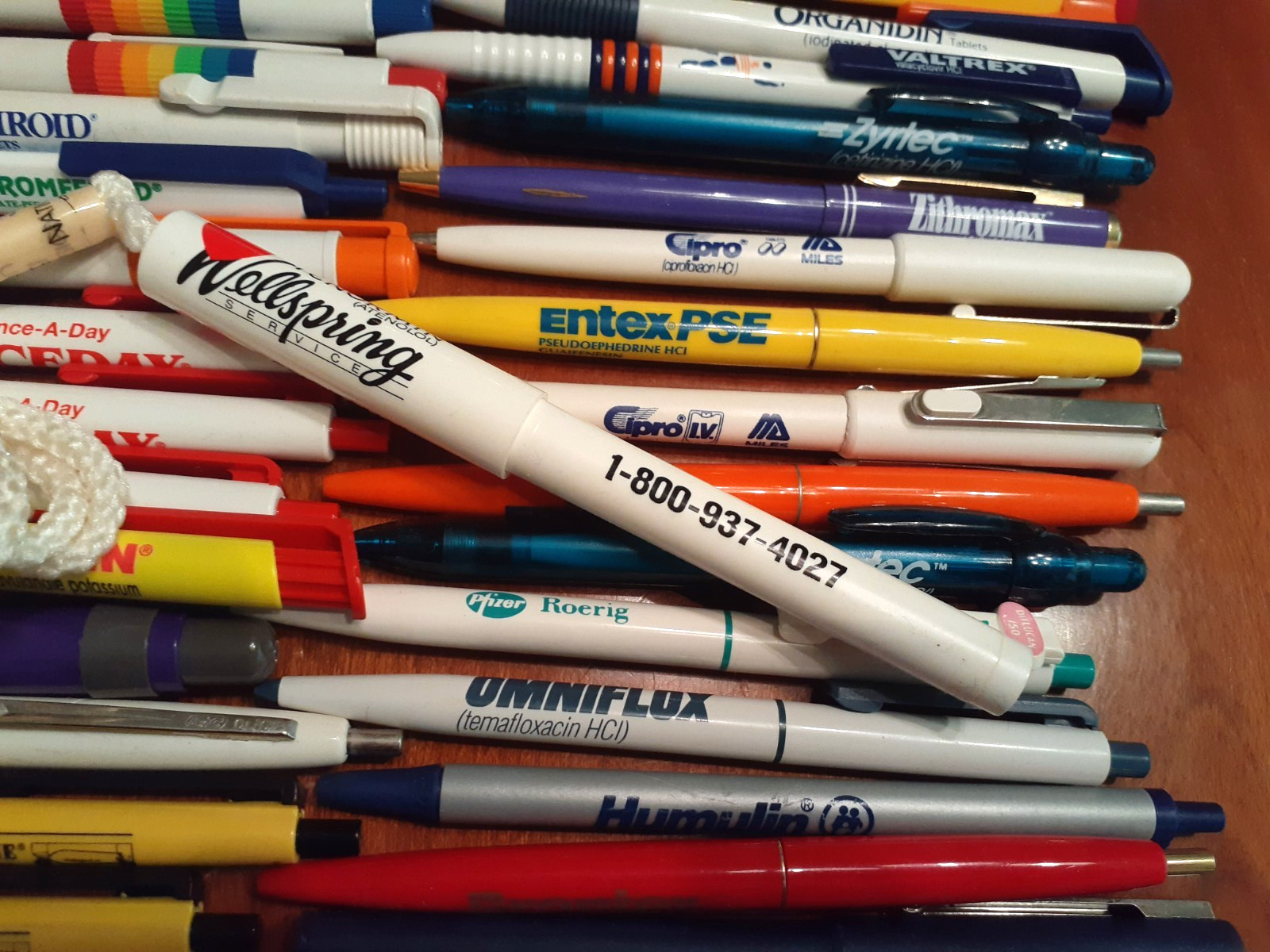 Lot of 52 Vintage Drug Rep (Pharmaceutical) Pens