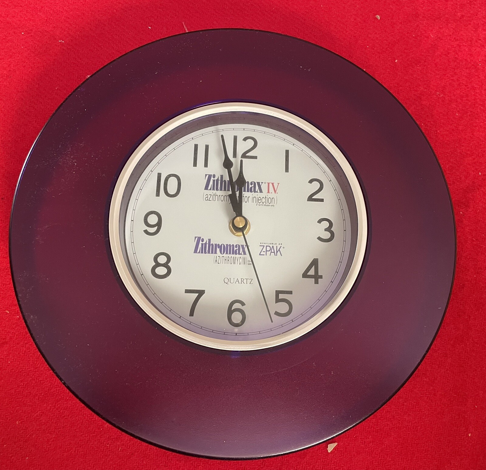 Pfizer Promotional Clock Quartz Never used