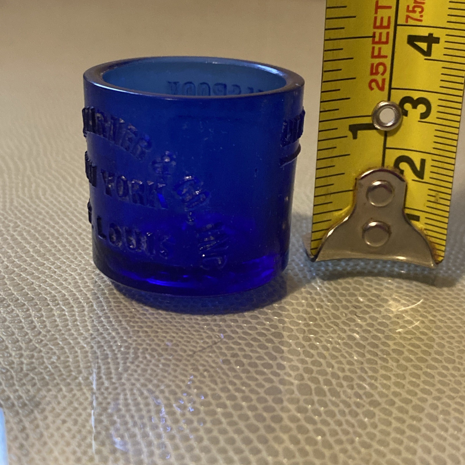 William R. Warner & Co. Inc. Heaping Teaspoon Cobalt Blue Glass