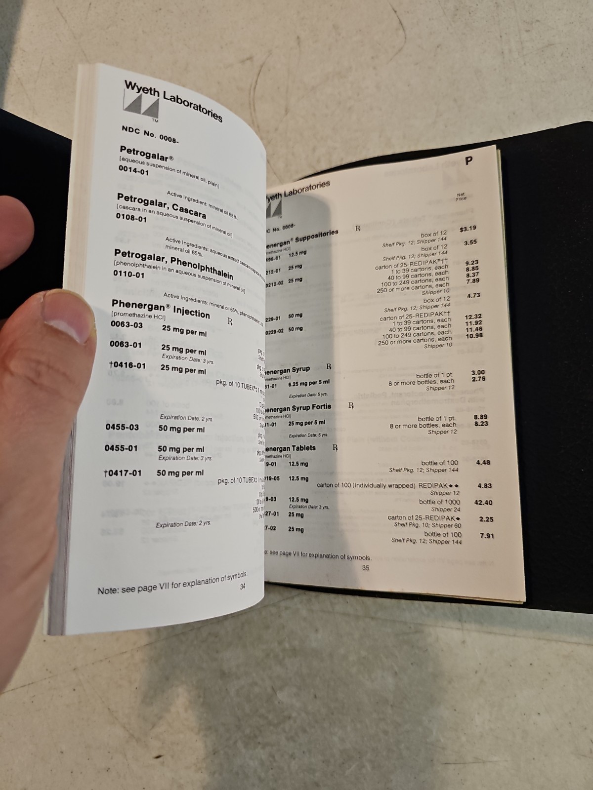 Vintage 1967 & 1978 Wyeth Laboratories Pharmaceutical Price List In Binder