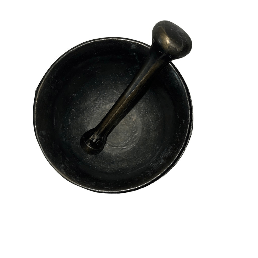Dr. John Morgan Solid Brass Mortar & Pestle Vintage Apothecary Piece
