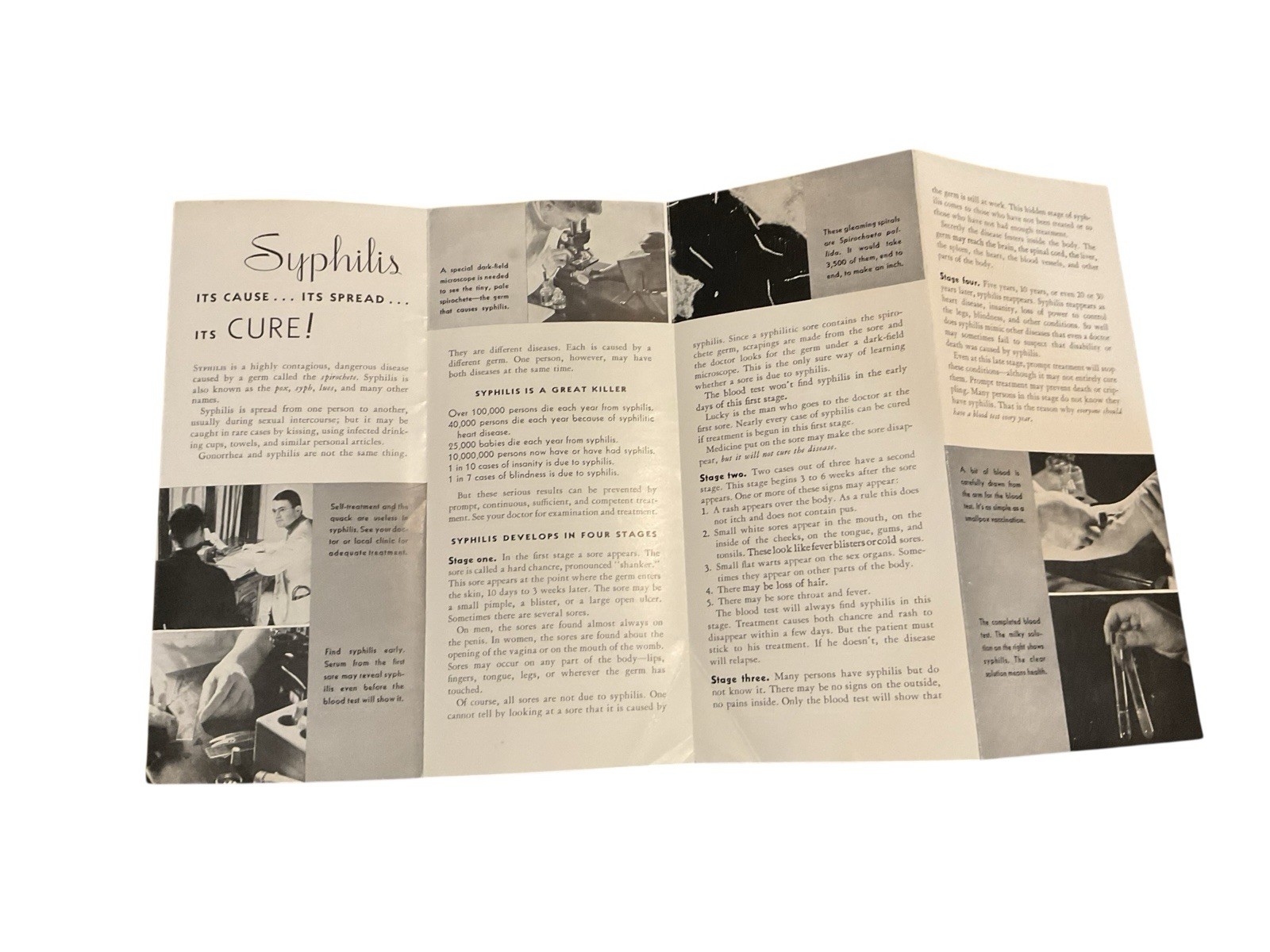Syphilis Its Cause Its Spread Its Cure Great Killer 4 Stages US Govt Brochure F1