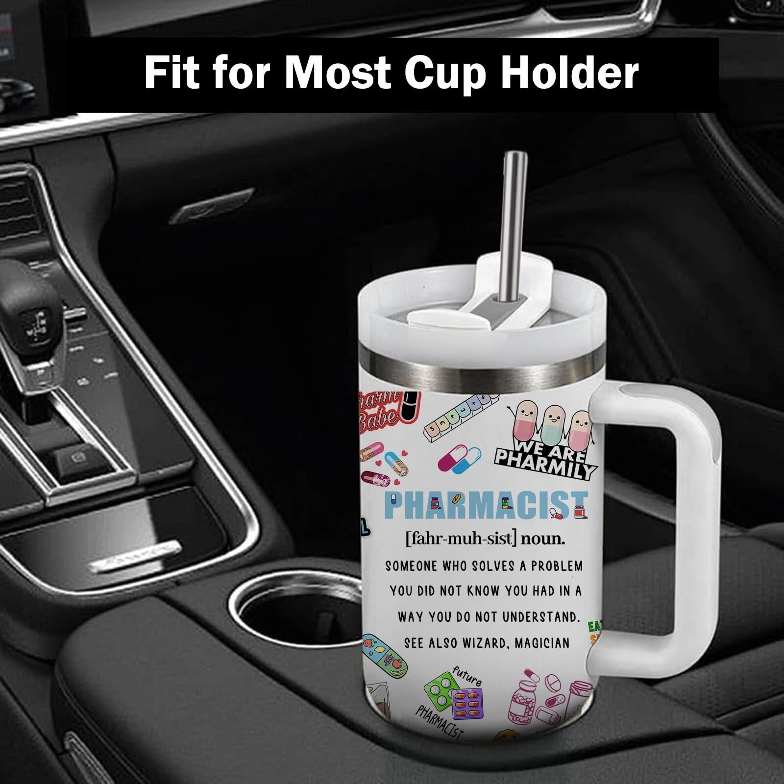 Pharmacy Technician Gifts, Pharmacy Gifts, Stainless Steel 40Oz Pharmacist Co…