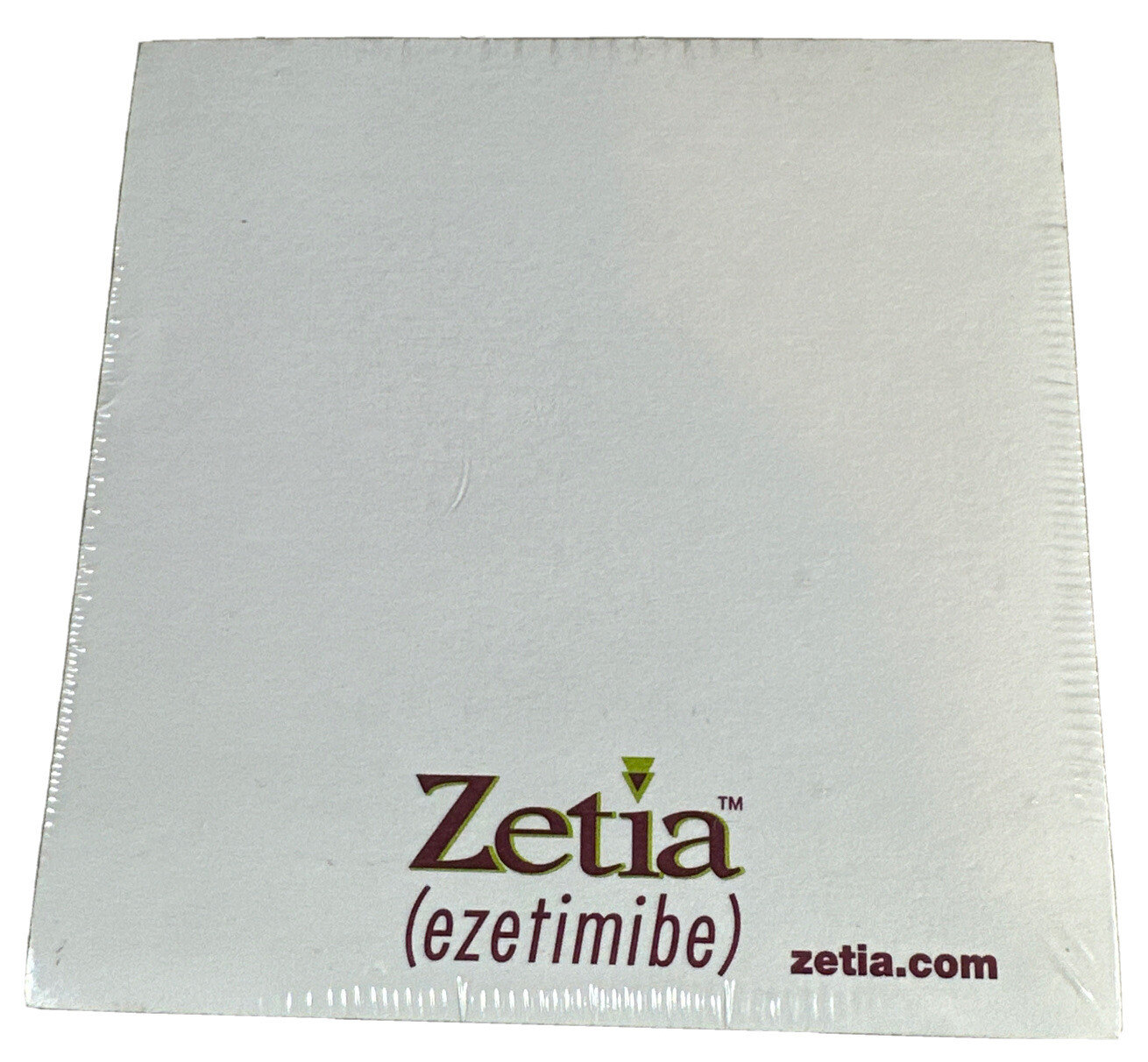 Zetia Drug Rep Pharmaceutical Sealed Note Paper Pad 3.5 X 3.5 X 2”