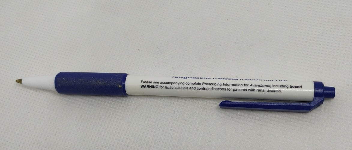 Vintage Pharmaceutical AVANDAMET Drug Rep Advertising Click Pen Works