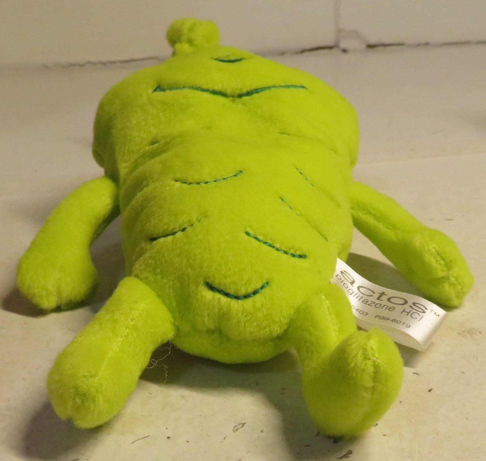Pancreas Organ Actos Pioglitazone 8″ PLUSH Diabetes Steven Smith Bean Promo NWOT