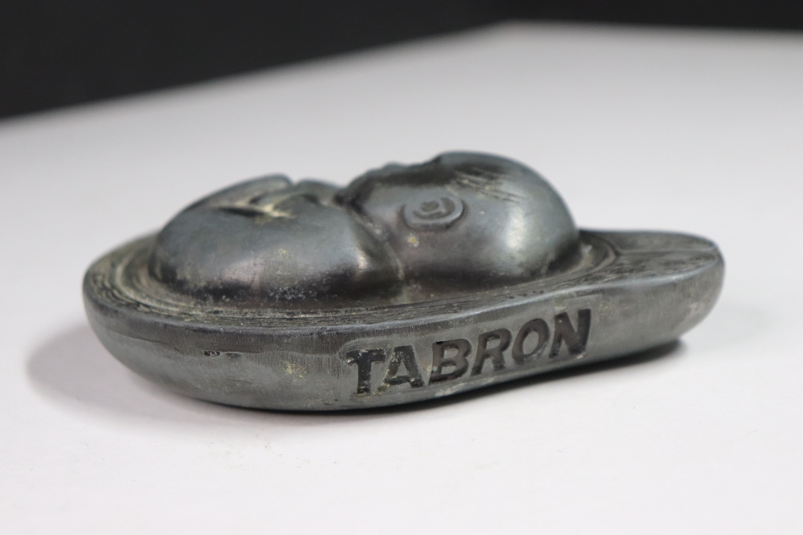 VTG Tabron Metal Paperweight Salesman Sample Gift Fetal Baby Parke-Davis (s824)