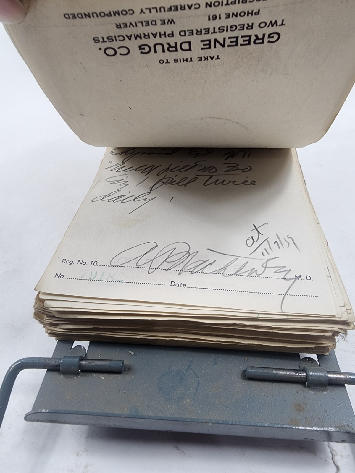 Prescription Atlas Rx Pad Paper Apothecary Druggist Pharmacy Medicine 1939 1940